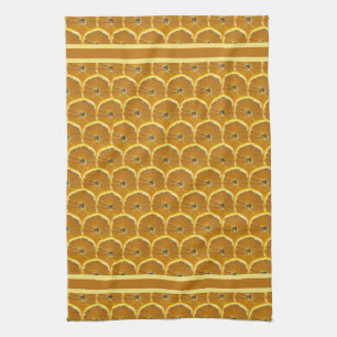 Linge De Cuisine Motif de fruits frais en tranches d'orange