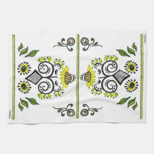 Linge De Cuisine Motif de gens de tournesol par la cuisinière