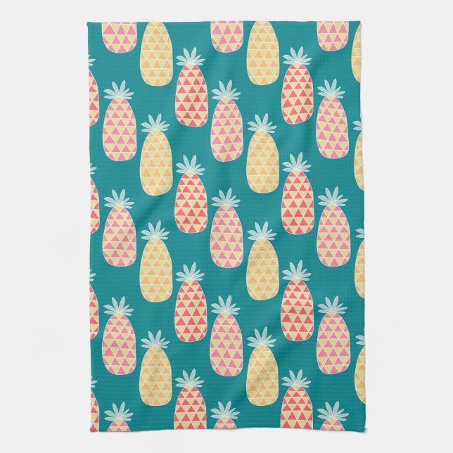 Linge De Cuisine Motif de griffonnage d'ananas (Vertical)