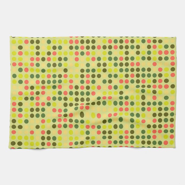 Linge De Cuisine Motif de la mosaïque Retro Polka Dot #10 (Horizontal)