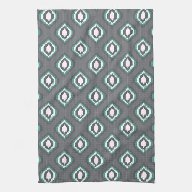 Linge De Cuisine motif de la tribu rétro-ikat (Vertical)