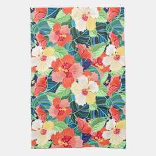 Linge De Cuisine Motif de l'Hibiscus coloré