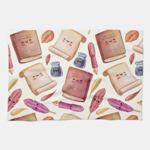 Linge De Cuisine Motif de livre