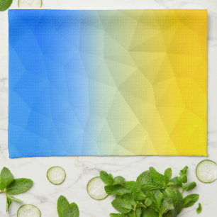 Linge De Cuisine Motif de maillage géométrique bleu jaune Ukraine