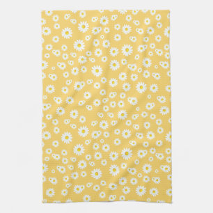 Linge De Cuisine Motif de marguerites de printemps de Boho jaune