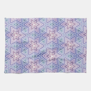 Linge De Cuisine Motif de Maze de Lavande géométrique en étoile