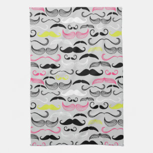 Linge De Cuisine Motif de moustache, rétro style