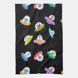 Linge De Cuisine Motif de navires UFO