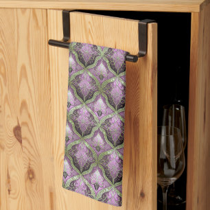 Linge De Cuisine Motif de Noël vert violet #31 ID1009