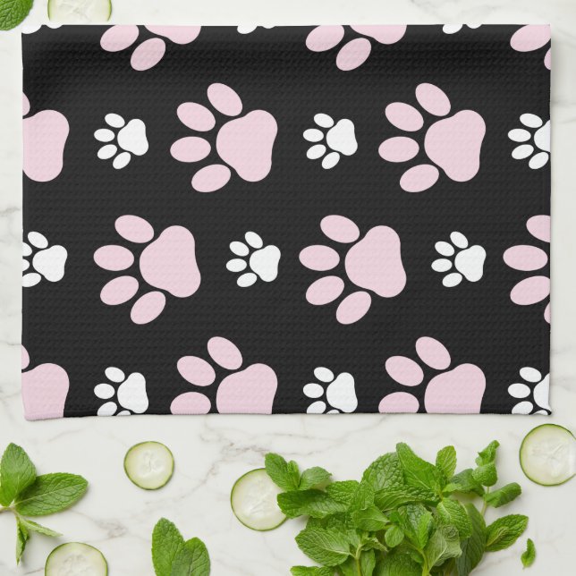Linge De Cuisine Motif De Pailles, Pailles Roses, Pailles De Chien, (Plié)
