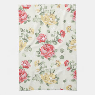 Linge De Cuisine Motif de papier peint d'élégance des roses roses