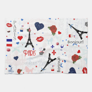 Linge De Cuisine Motif de Paris avec Tour Eiffel