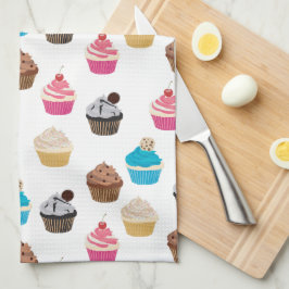 Linge De Cuisine Motif de petits gâteaux colorés