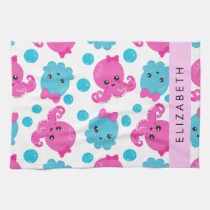 Linge De Cuisine Motif de pieuvre, Pieuvre mignonne, Mer, Votre Nom