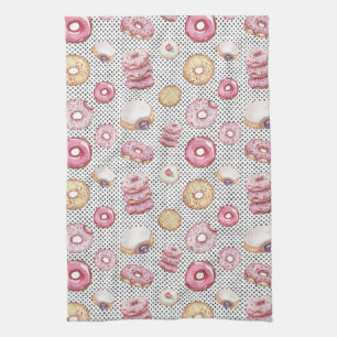 Linge De Cuisine Motif de point blanc de polka de butées toriques