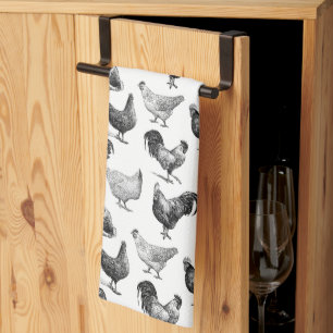 Linge De Cuisine Motif de poulet de la ferme Retro Country