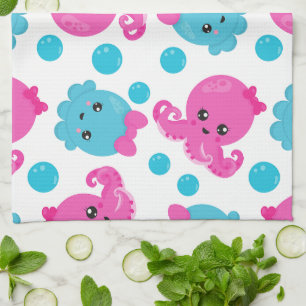 Linge De Cuisine Motif de poulpe, poulpe mignonne, Animaux de mer
