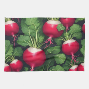 Linge De Cuisine Motif de radis légume frais