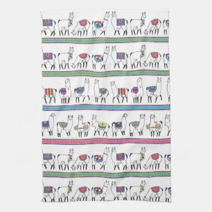 Linge De Cuisine Motif de rayure de lama