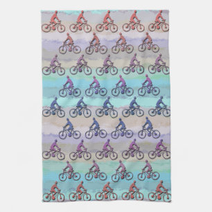 LINGE DE CUISINE MOTIF DE RECYCLAGE
