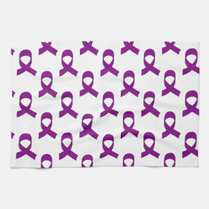 Linge De Cuisine Motif de ruban violet