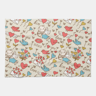 Linge De Cuisine Motif de Saint-Valentin avec le cupidon