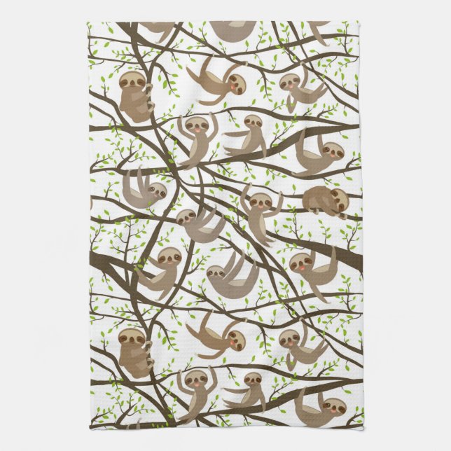 Linge De Cuisine Motif de sourire de paresse (Vertical)