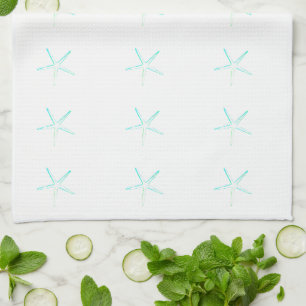 Linge De Cuisine Motif de Starfish Nautique Sky Blue White Cool