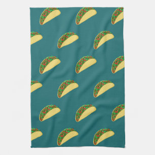 Linge De Cuisine Motif de taco vert-foncé
