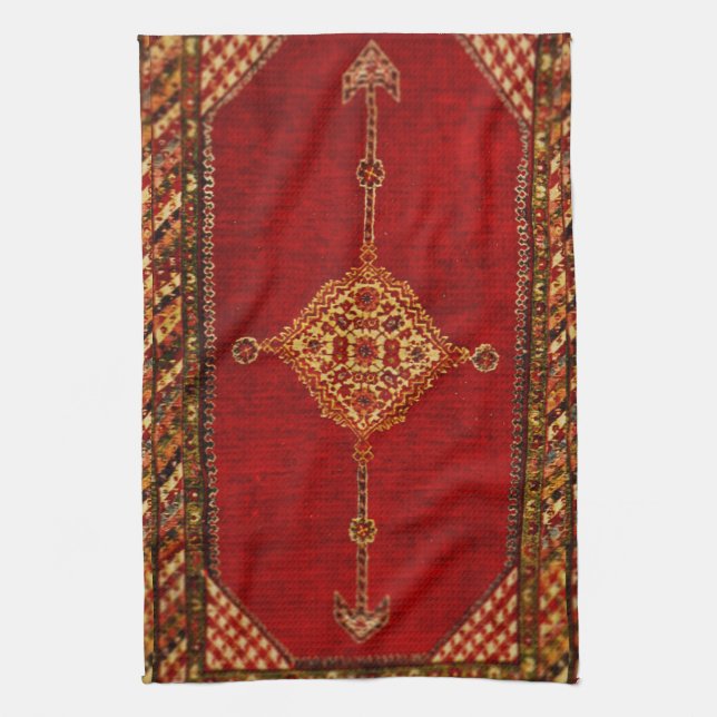 Linge De Cuisine Motif de tapis persan antique (Vertical)