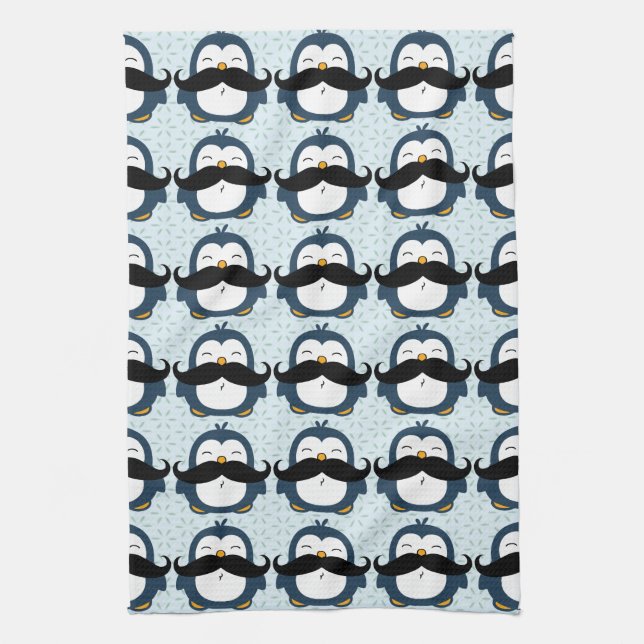 Linge De Cuisine Motif de tendance de moustache de pingouin (Vertical)