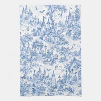 Linge De Cuisine Motif de toile d'Halloween amusant Village fantoma