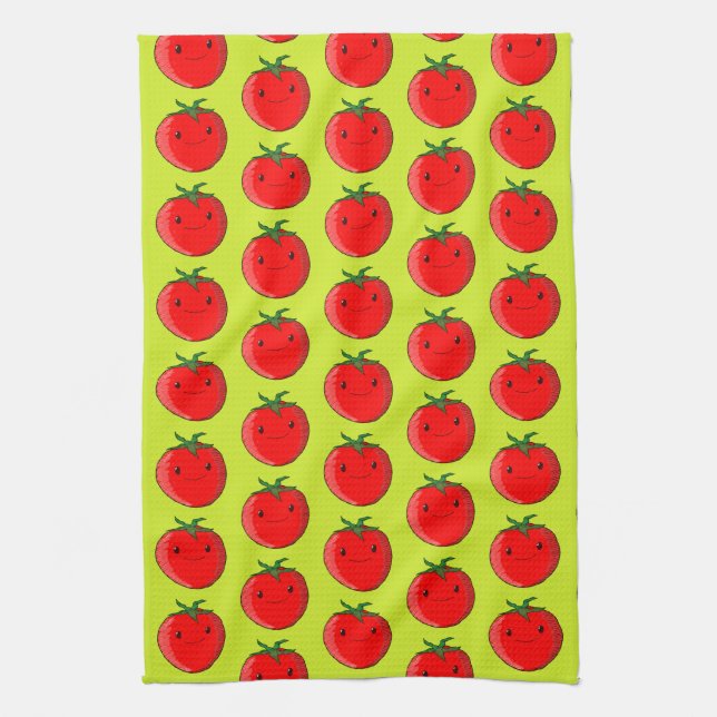 Linge De Cuisine Motif de tomate de carton mou (Vertical)
