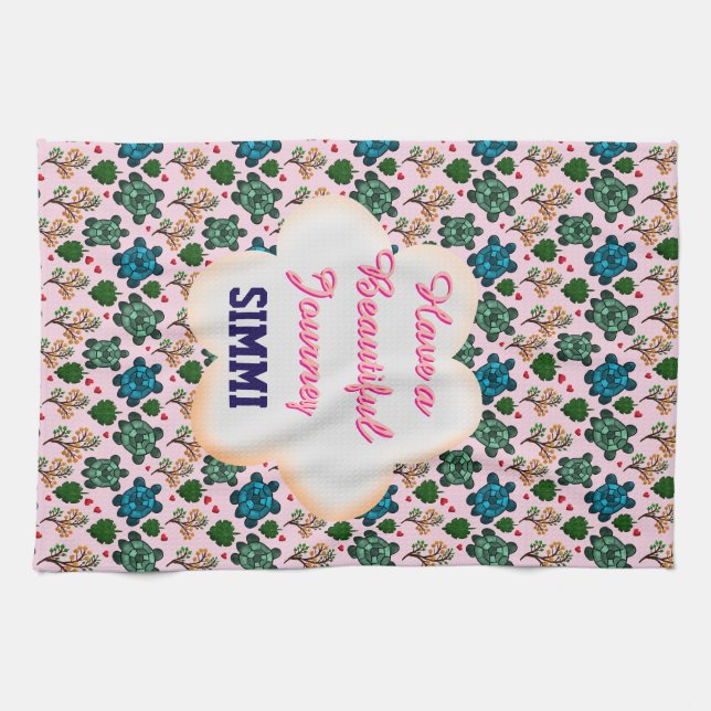 Linge De Cuisine Motif de tortue personnalisé (Horizontal)