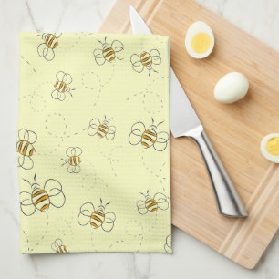 Linge De Cuisine Motif de trajectoire de vol des abeilles occupées