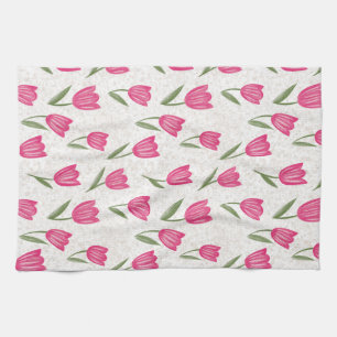 Linge De Cuisine Motif de tulipe rose