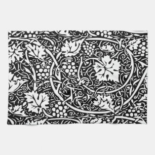 Linge De Cuisine Motif de vigne de raisin noir et blanc de William 