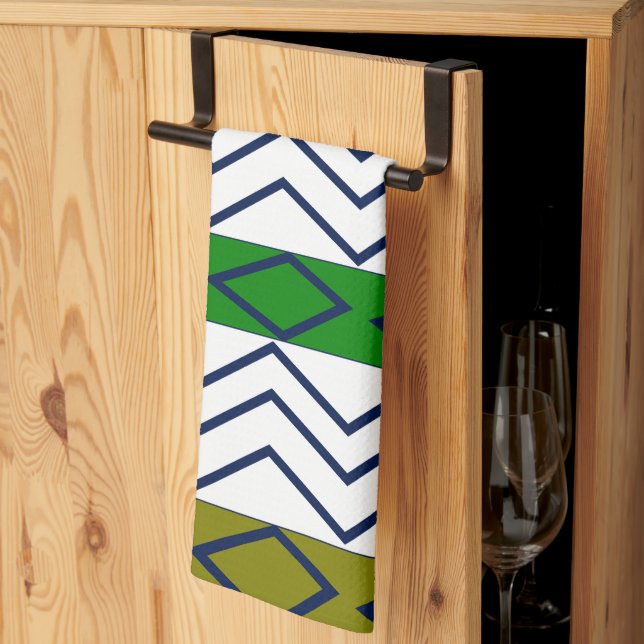 Linge De Cuisine Motif décoratif tendance Chevron Stripes (Pliage en tiers)