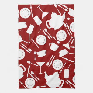 Linge De Cuisine Motif d'éléments de cuisine