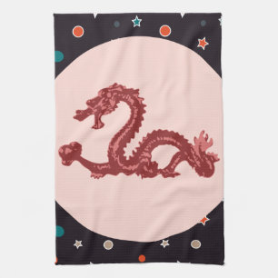 Linge De Cuisine Motif d'étoile de dragon chinois Art fantastique
