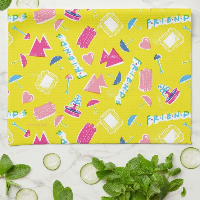 Linge De Cuisine Motif d'icône Neon FRIENDS™ (Plié)