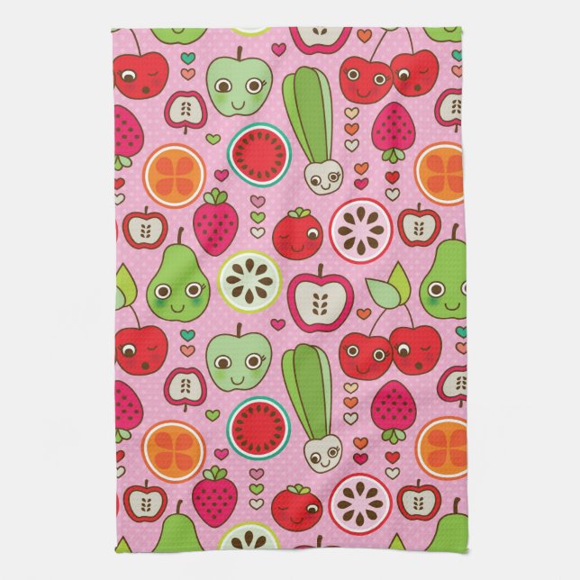 Linge De Cuisine motif d'illustration de cuisine de fruit (Vertical)