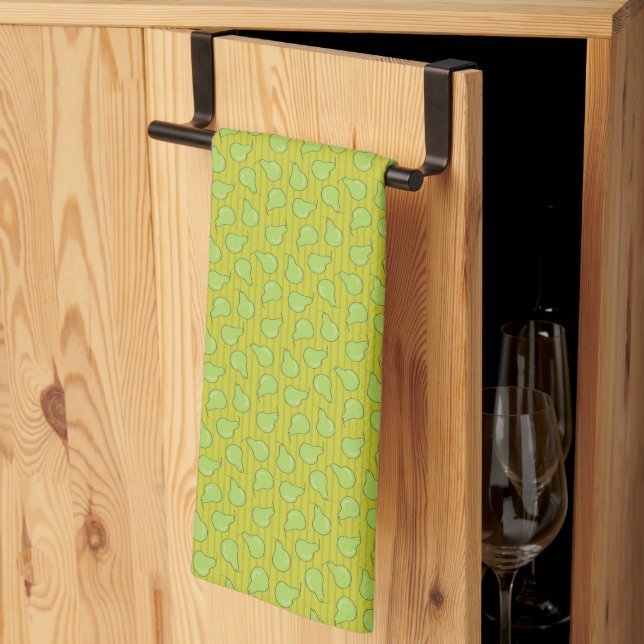 Linge De Cuisine Motif d'illustration de fruits à poires verts (Pliage en tiers)