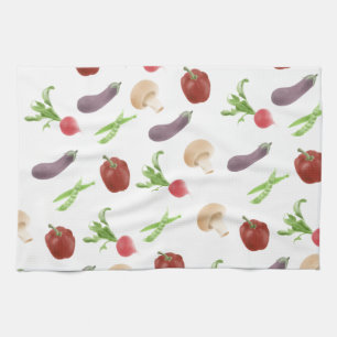 Linge De Cuisine Motif d'illustration végétale