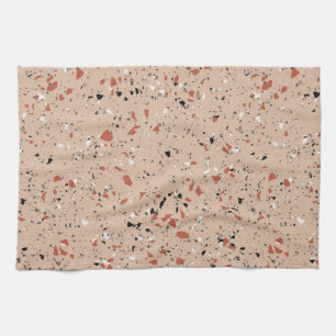 Linge De Cuisine Motif d'impression moderne Pink Terrazzo