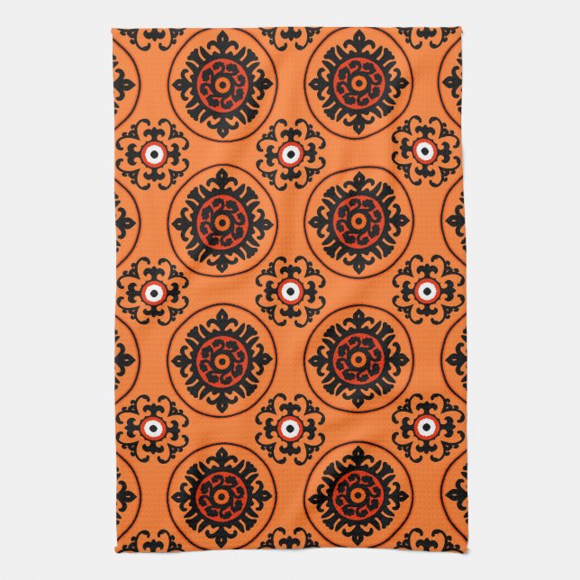 Linge De Cuisine Motif d'Orange Suzani (Vertical)