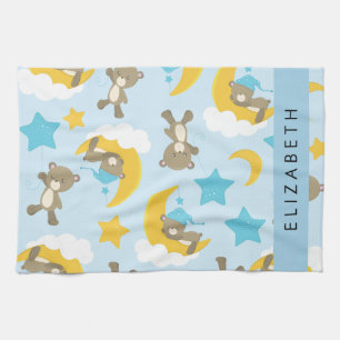 Linge De Cuisine Motif D'Ours, Nounours, Étoiles, Votre Nom