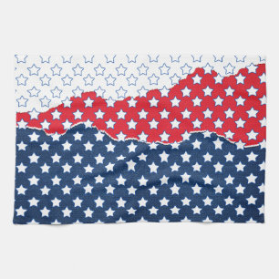 Linge De Cuisine Motif du drapeau américain Red White & Blue Stars