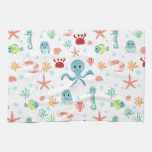 Linge De Cuisine Motif du monde marin