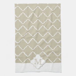 Linge De Cuisine Motif élégant de Quatrefoil - blanc de Latte